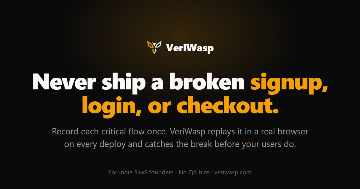 Automated testing for indie SaaS